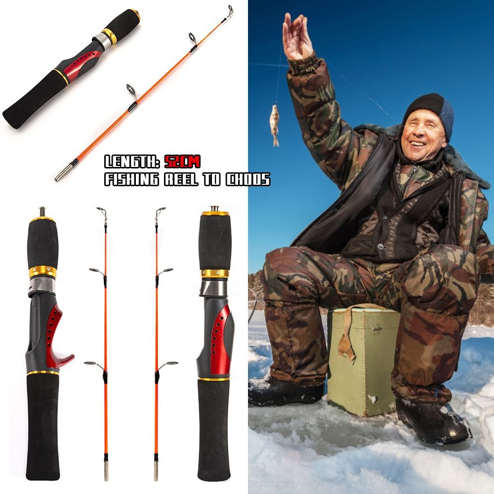 Penn Reel Fierce - คันเบ็ดตกปลาน้ำแข็งแบบหมุนได้ คุณภาพสูง ทำจากคาร์บอน พร้อมรอกแบบยืดหดได้