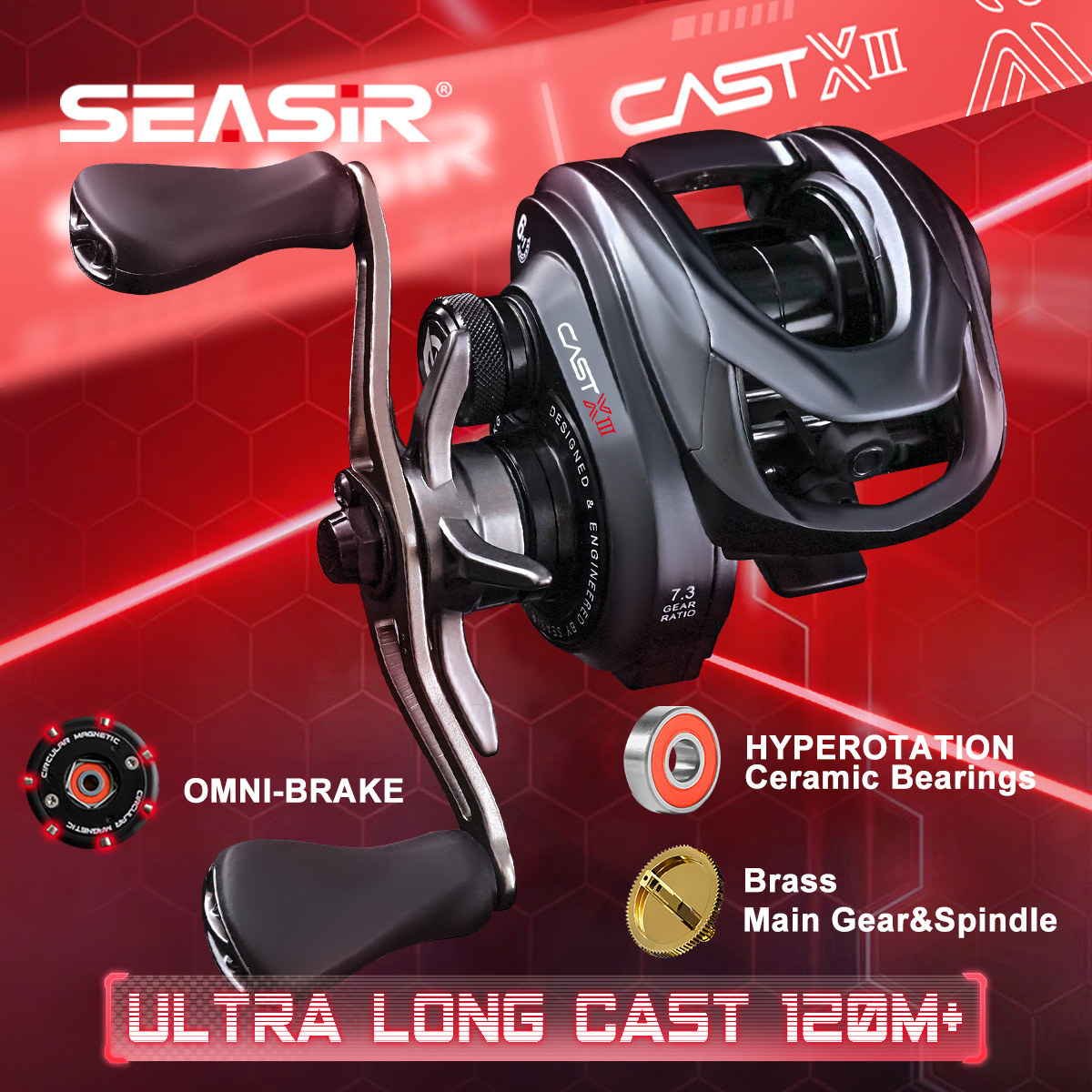 รอกเบทคาสติ้ง SEASIR CAST-X3 ร - Abu Garcia Reel Max บทวิจารณ์และราคา