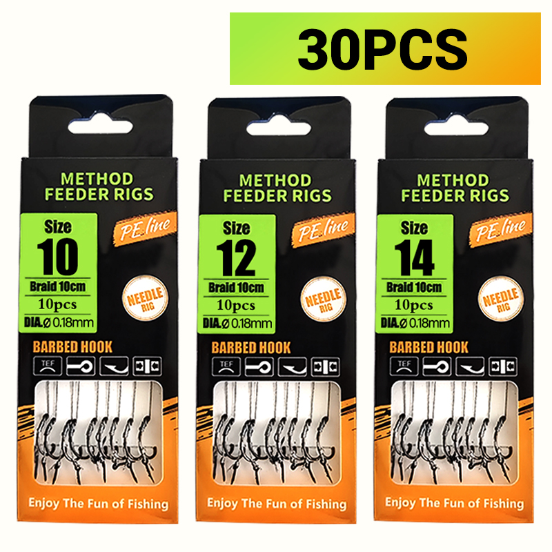 ชุดสายเบ็ดตกปลาคาร์พสำเร็จรูป, - Fishing Hook Barbless บทวิจารณ์และราคา